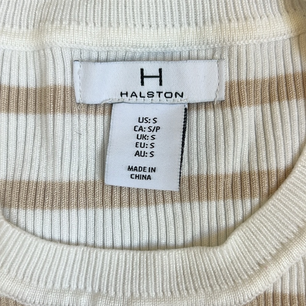 H Halston Ribbed Top Size Small - Picture 2 of 3